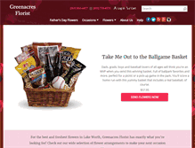 Tablet Screenshot of greenacresflorist.com